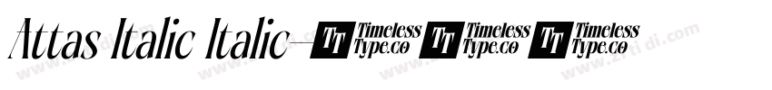 Attas Italic Italic字体转换